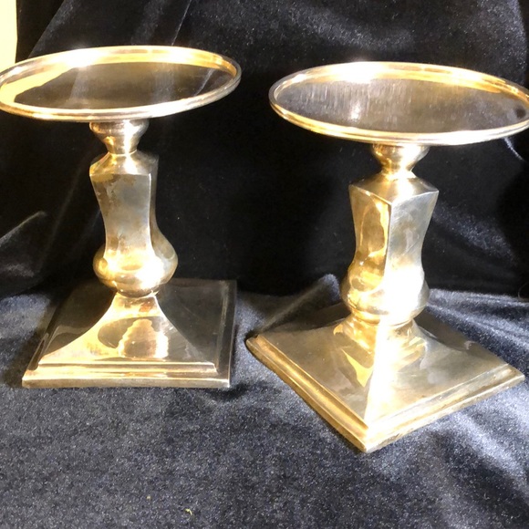 Pottery Barn Accents Pottery Barn Silverplate Pillar Candle Holder